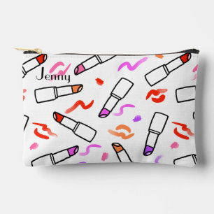 Lipstick Pattern Accessory Pouch