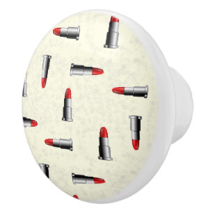 lipstick pattern ceramic knob