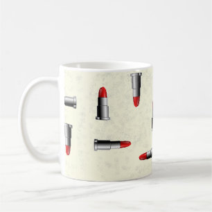 lipstick pattern coffee mug