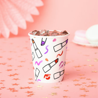 Lipstick Pattern Paper Cups