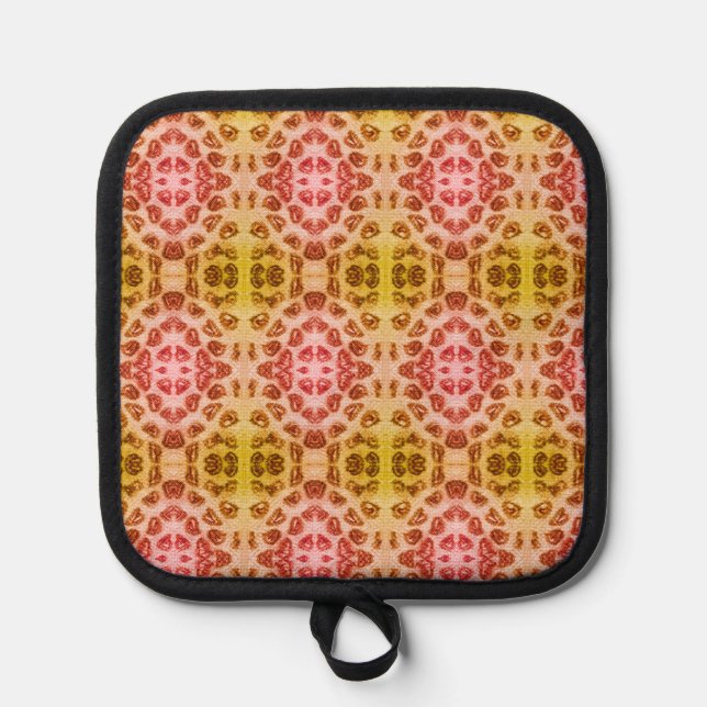 Lipstick Print Hearts Pot Holder (Front)