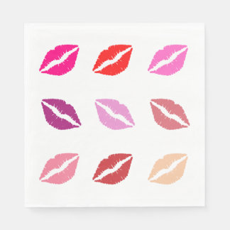 Lipstick Print Paper Napkins