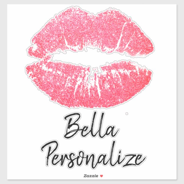 Lipstick print pink lip stain  (Sheet)