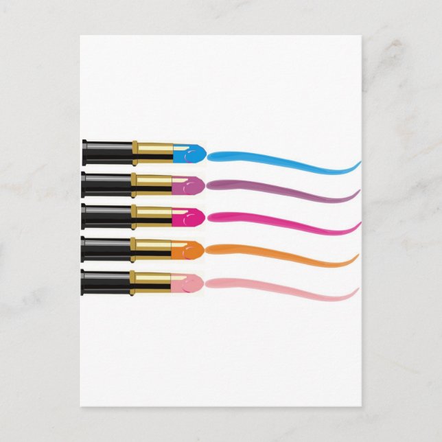 lipstick print postcard (Front)