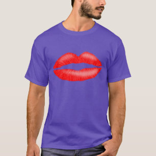 Lipstick Red Seductive Female Lips Men's T-Shirt