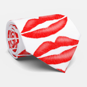 Lipstick Red Seductive Female Lips Tie