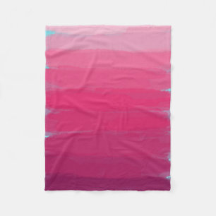 Lipstick: Shades of Pink Abstract Fleece Blanket