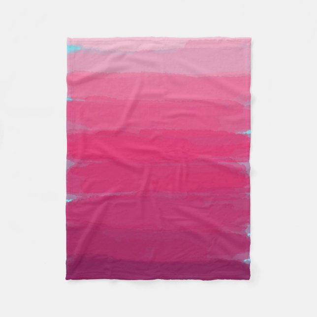 Lipstick: Shades of Pink Abstract   Fleece Blanket (Front)