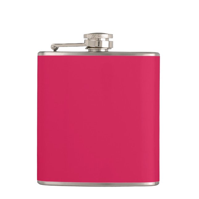 Lipstick  (solid colour) Crimson Hip Flask (Front)