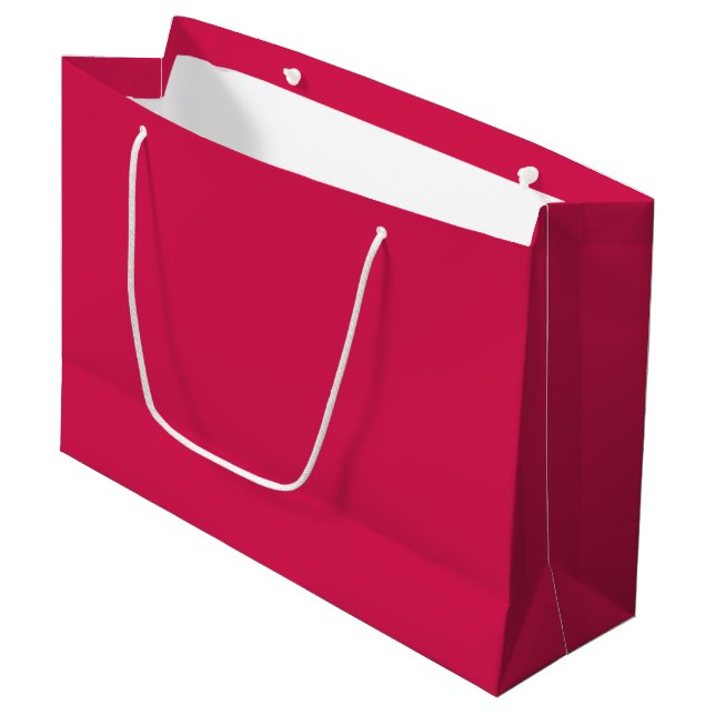 Lipstick  (solid colour) Crimson Large Gift Bag (Front Angled)