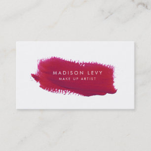 Lipstick Swatch Make Up Artist Business Cards