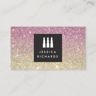 Lipstick Trio Logo for Freelance Makeup Artist IV Business Card