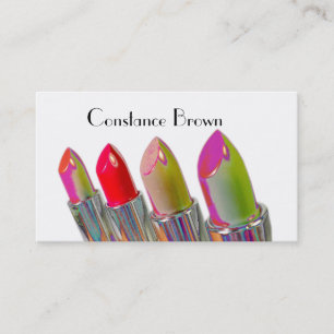 Lipsticks Design Makeup Artist Business Card