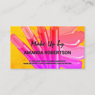 Lipsticks   Makeup Artist  Business Card