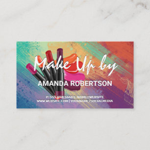 Lipsticks   Makeup Artist   Contemporary Creative Business Card