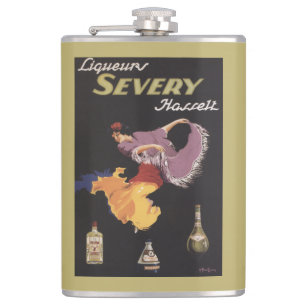 Liqueurs Severy Hasselt Promotional Poster Hip Flask