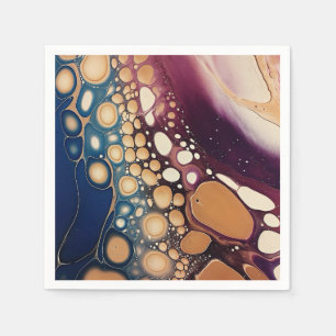 Liquid abstract marble art napkin