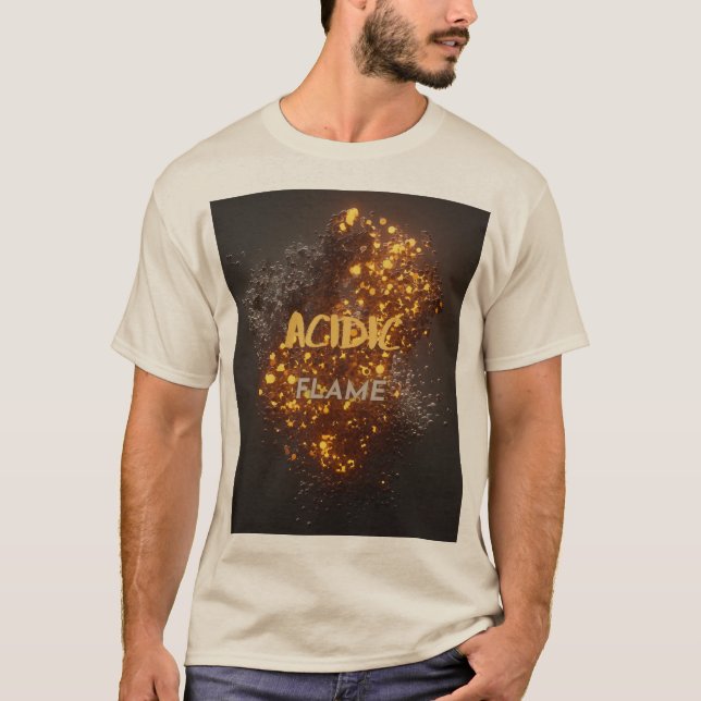  Liquid Acid Flame men's Short Sleeve  T-Shirt (Front)