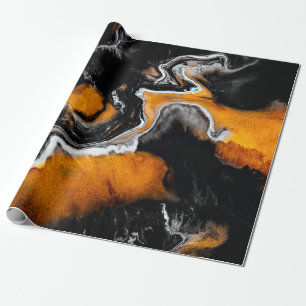 Liquid acrylic picture with artistic mixed paints wrapping paper