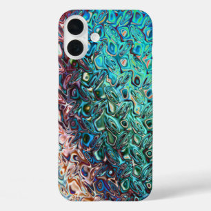 Liquid Blue Gel Abstract iPhone 16 Plus Case