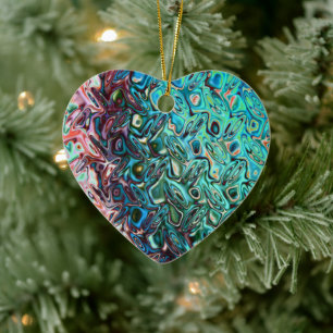 Liquid Blue Gel Abstract Ceramic Tree Decoration