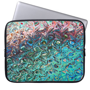 Liquid Blue Gel Abstract Laptop Sleeve