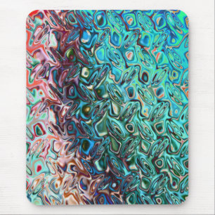 Liquid Blue Gel Abstract Mouse Pad