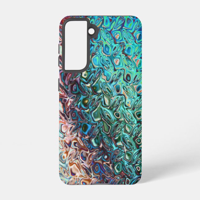 Liquid Blue Gel Abstract Samsung Galaxy S21 Case (Back)