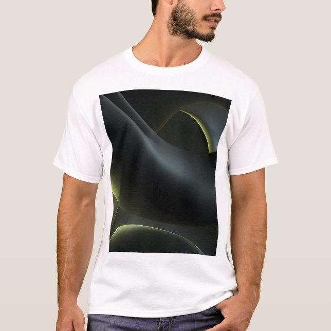 Liquid Chrome Abstract: Dark Iridescence T-Shirt (Front)