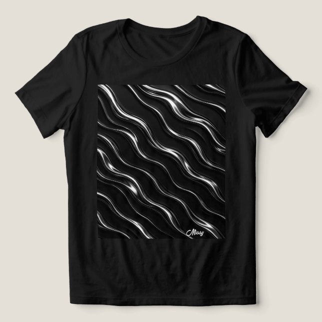Liquid Chrome Motion Pattern | Futuristic Women’s  Tri-Blend Shirt (Design Front)