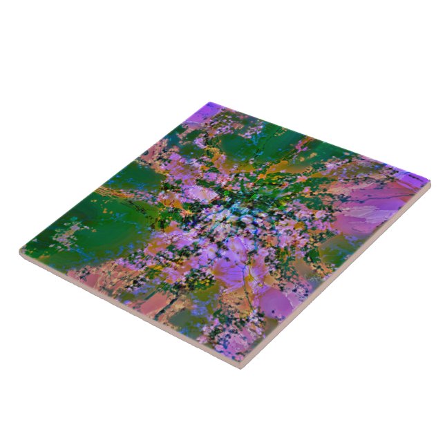 Liquid Colors Ceramic Tile (Side)