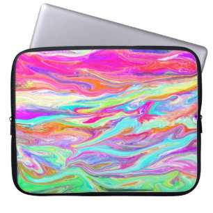Liquid Colour Neon Laptop Sleeve