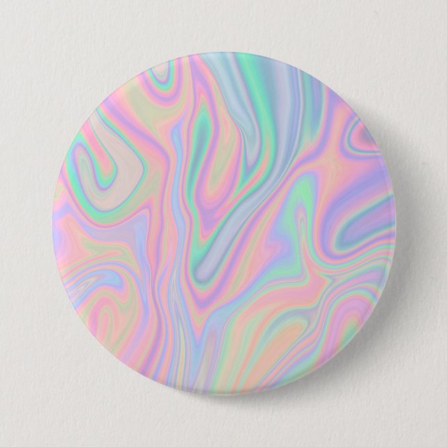 Liquid Colourful Abstract Rainbow 7.5 Cm Round Badge (Front)