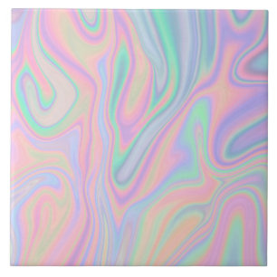 Liquid Colourful Abstract Rainbow Tile