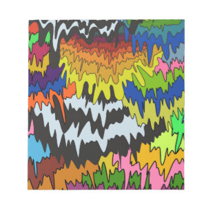Liquid Drip Colourful Groovy Stripe Trippy Pattern Notepad