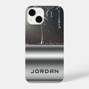 Liquid Dripping glossy metallic aesthetic design iPhone 14 Case