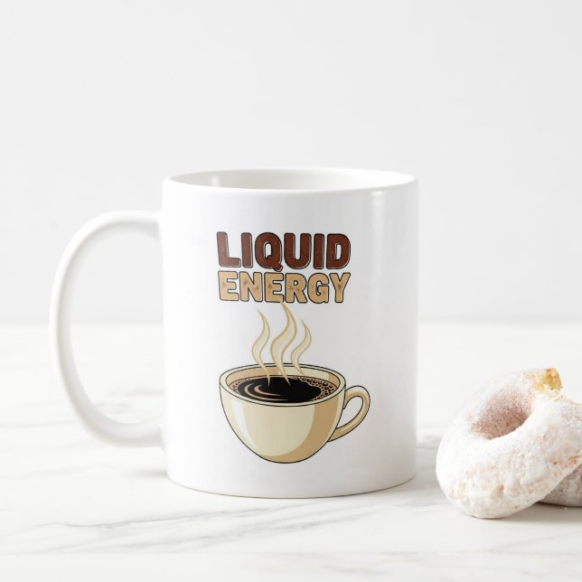 Liquid Energy Coffee Cup (With Donut)