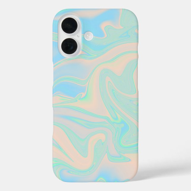 Liquid faux holographic iridescent texture Case-Mate iPhone case (Back)
