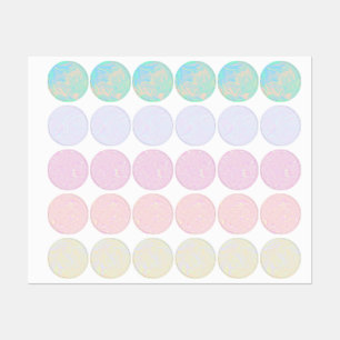 Liquid faux holographic iridescent textures