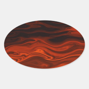 Liquid Fire by Shirley Taylor Oval Sticker