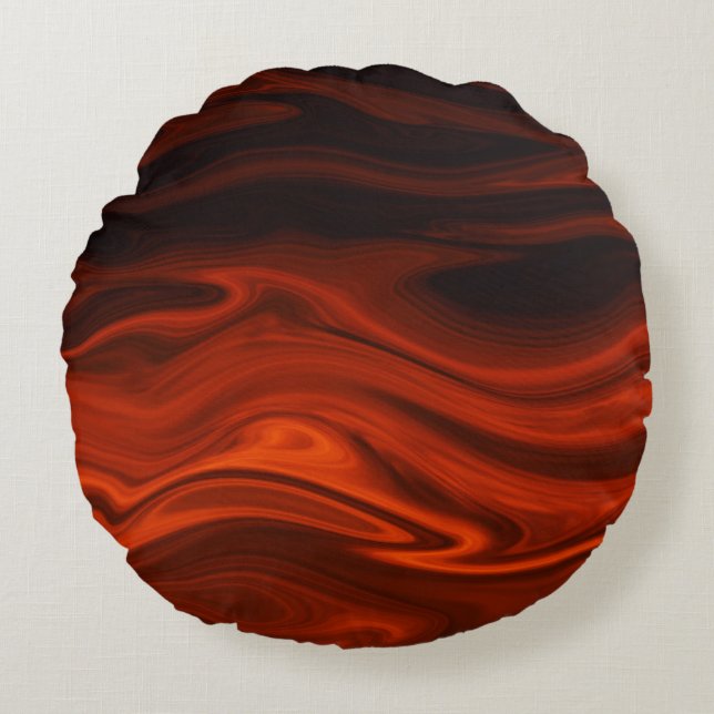 Liquid Fire by Shirley Taylor Round Cushion (Front)
