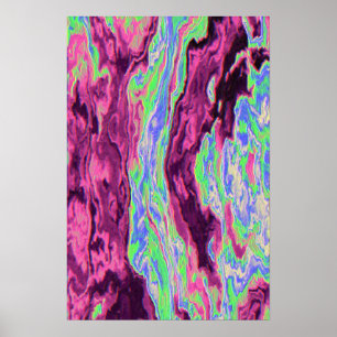 Liquid Fluid Dynamics Contemporary Painting  Poster