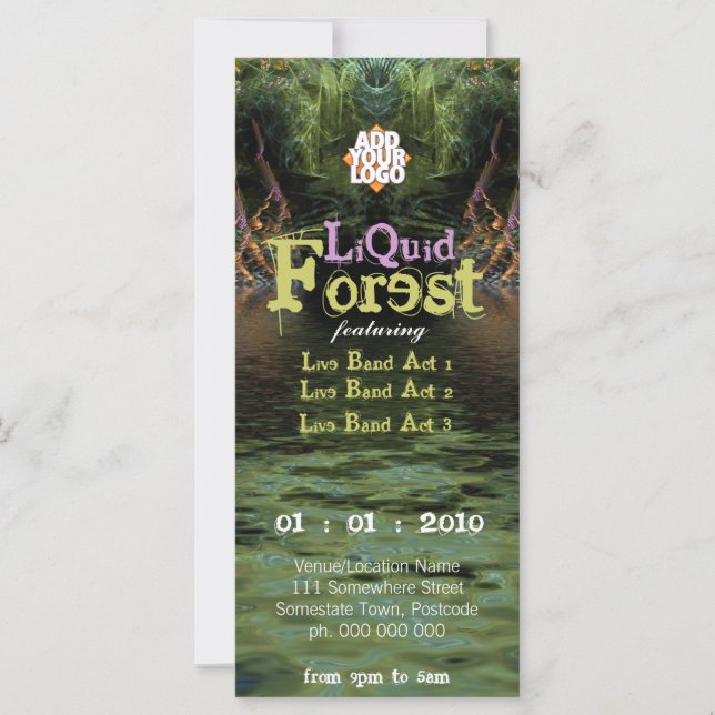 Liquid Forest Party Flyer (Front)