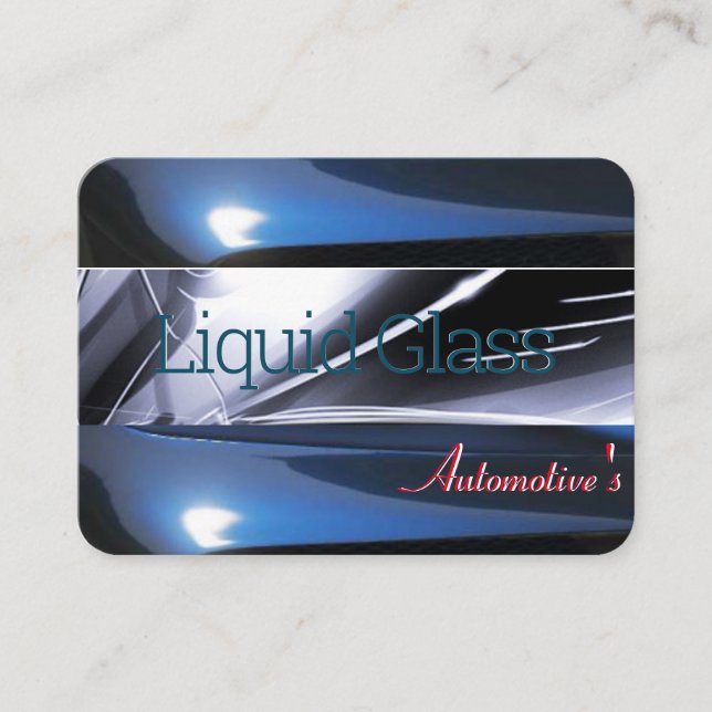 Liquid Glass Automotive's Business Card (Front)