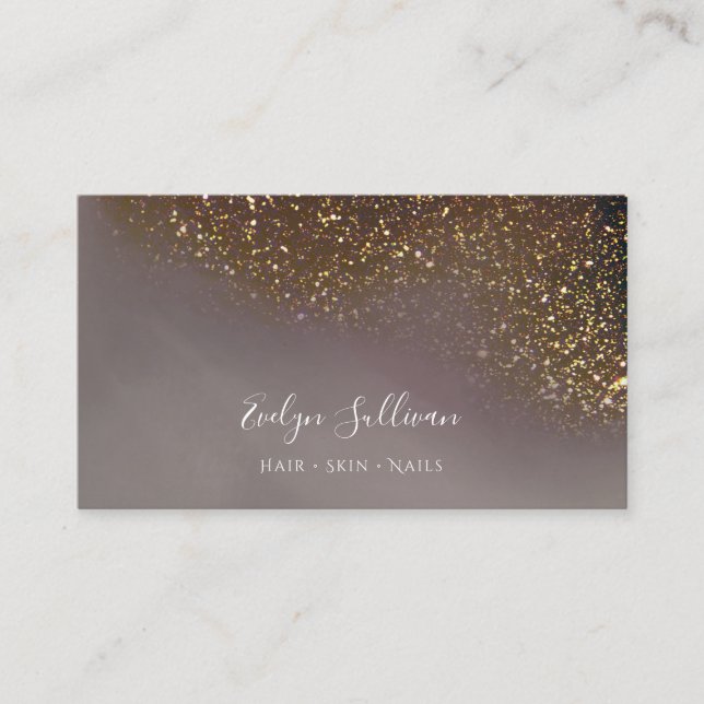 liquid glitter business card (Front)