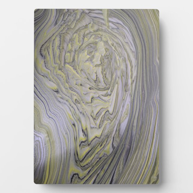 Liquid Gold Acrylic Pour Painting Plaque (Front)
