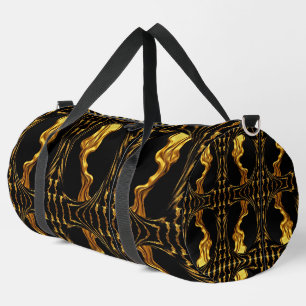 Liquid Gold Black Monochrome Achempong Christian  Duffle Bag