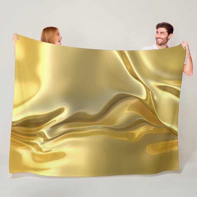 Liquid Gold Digital Print Fleece Blanket (In Situ)