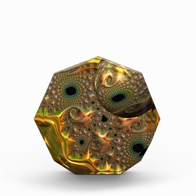 Liquid Gold Fractal Dream  Photo Block (Front)
