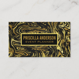 Liquid Gold Pattern Background Business Card